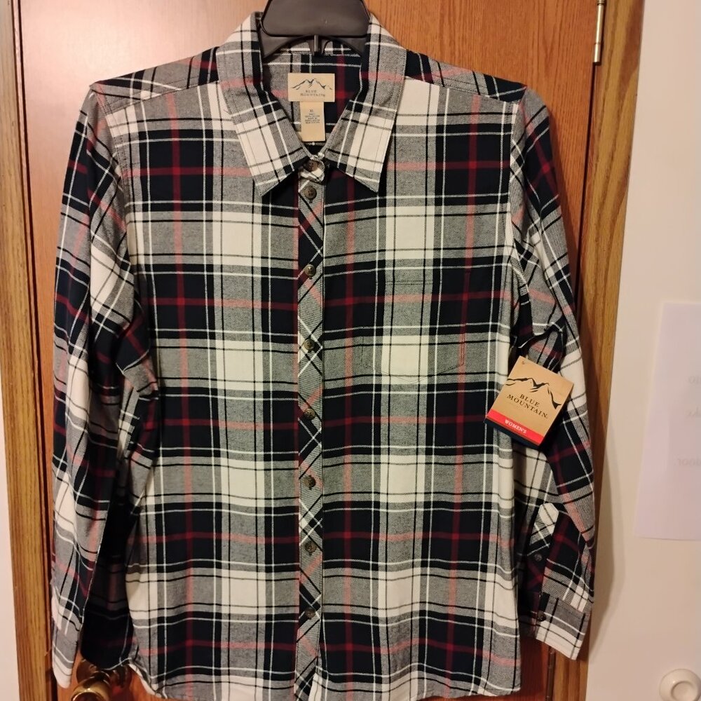 Blue Mountain Flannel Shirt, XL